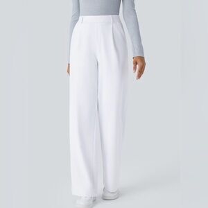 HALARA White Wide Leg Women's Pants